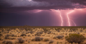 Photo of lighting in Australian outback.