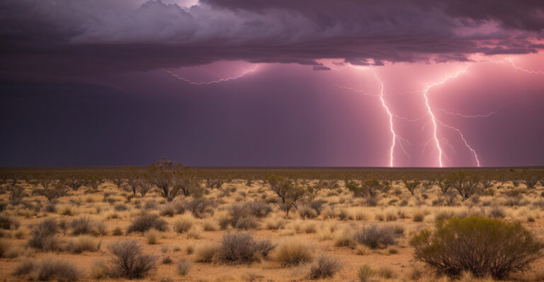 Photo of lighting in Australian outback.