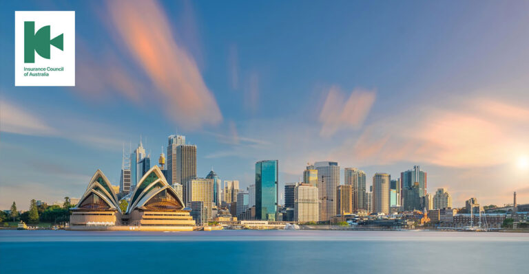 Picture of Sydney harbour during the day. ICA logo in top left.