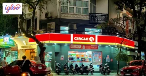 Photo of Circle K supermarket. Igloo logo in top left.