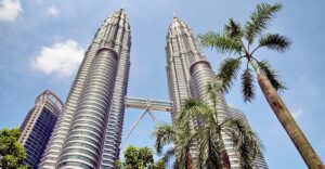 Photo of Petronas Twin Towers in Malaysia.