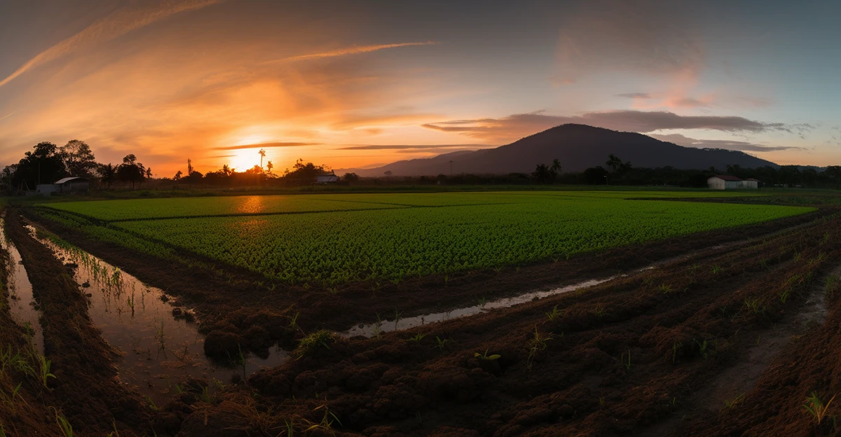A photo of an agricultural filed in the Philippines.
