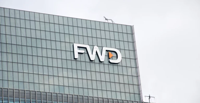 A photo of FWD building. logo in top left corner.