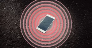 An image of a cell phone with a red circle around it.