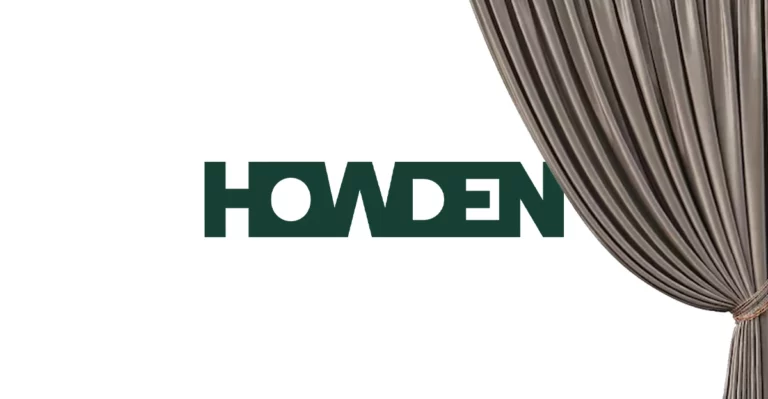 A curtain with the word howden on it.