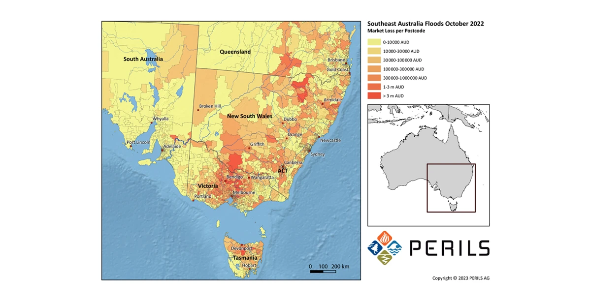 Perils estimates final industry loss for 2022 southeast australia floods at au5m us7m