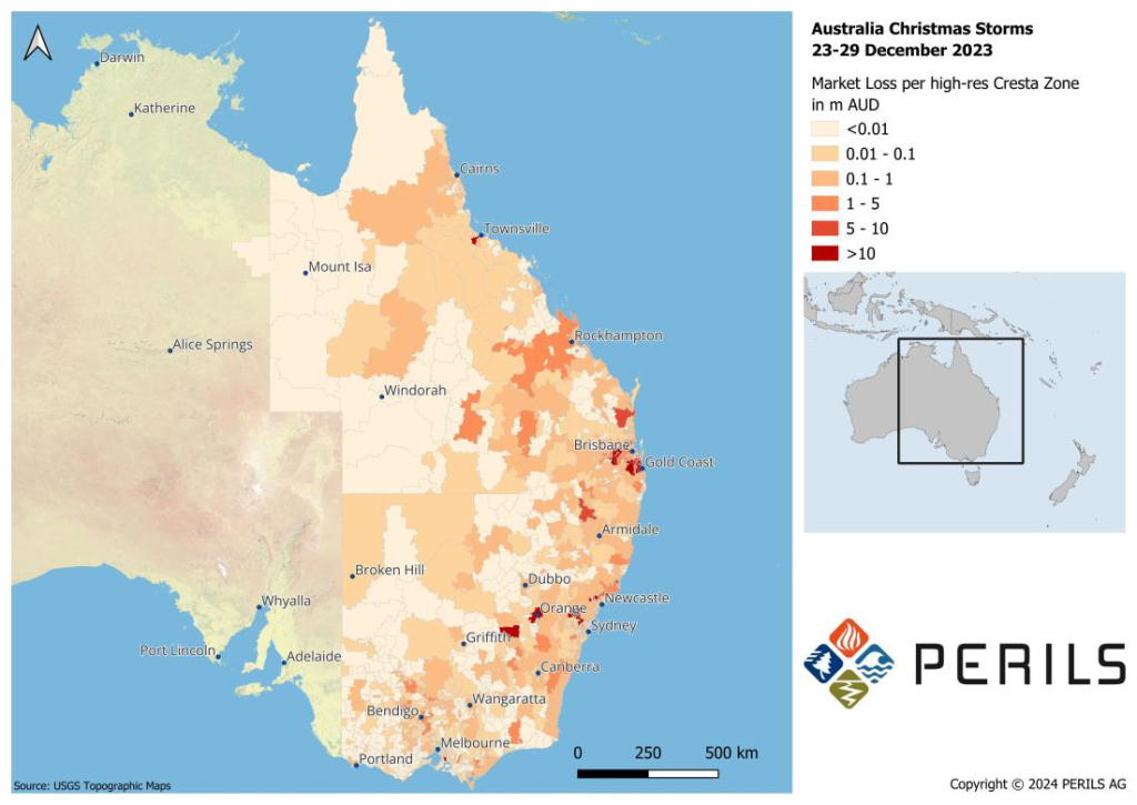 Perils third insurance loss estimate for australias christmas storms at au 563bn