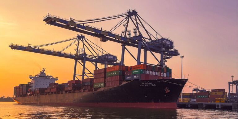 Indian container ship stationed in Kerala