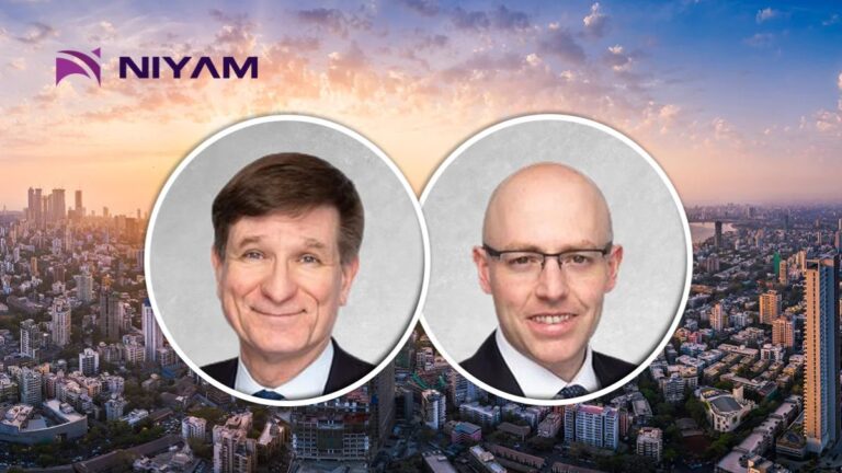 Two men in circular headshots over a sunset cityscape with NIYAM branding in the top-left corner.