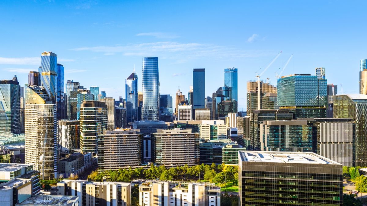 Sydney skyline with modern skyscrapers in Australia, reflecting a vibrant financial hub.