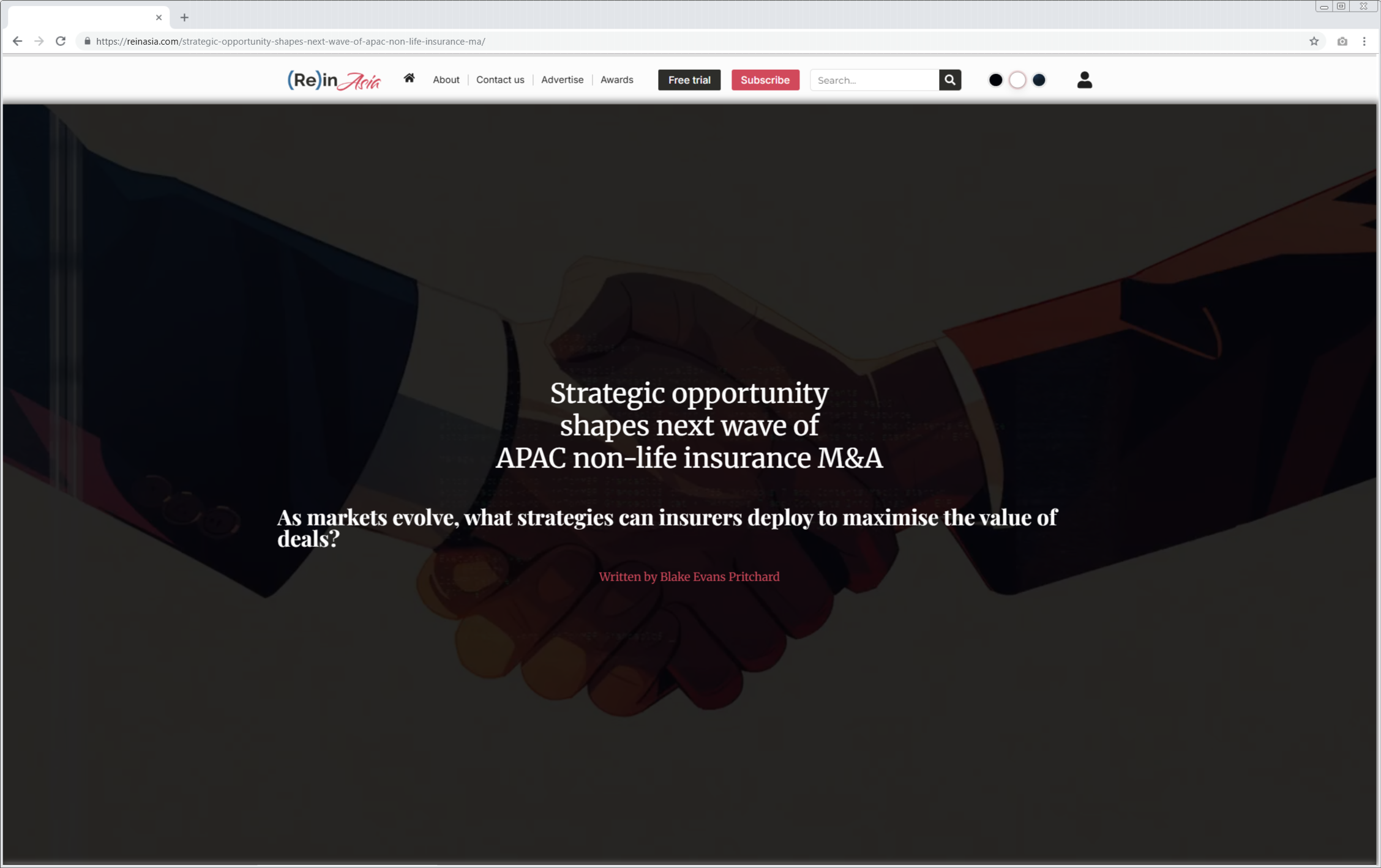 Strategic opportunity APAC non-life insurance M&A white paper on (Re)in Asia